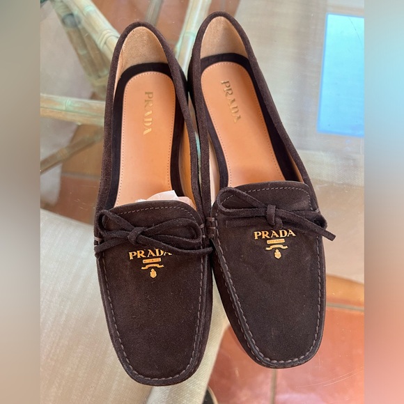 Prada Suede Driver Loafers - Picture 1 of 7